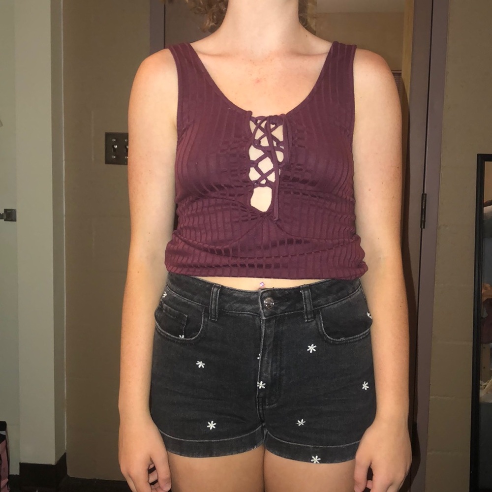 urban outfitter lace up shirt